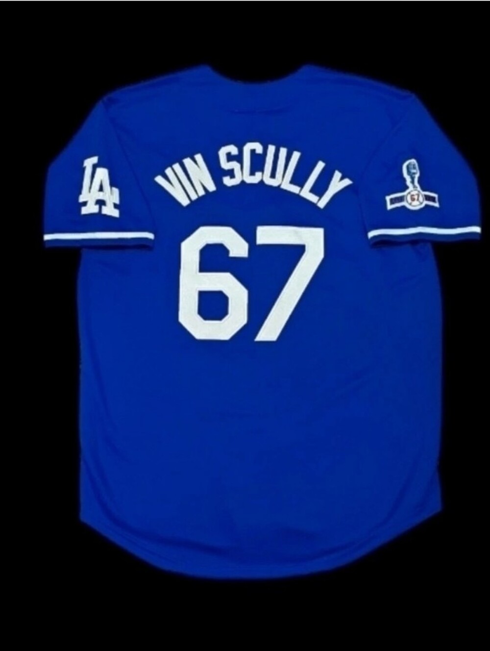 Vin Scully Los Angeles  Dodgers VIN & 1950-2016 Men's Blue Baseball Jersey